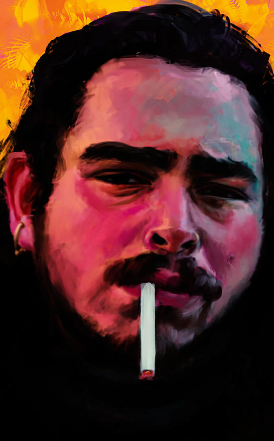 Post Malone Drawing by Kelly Leaa