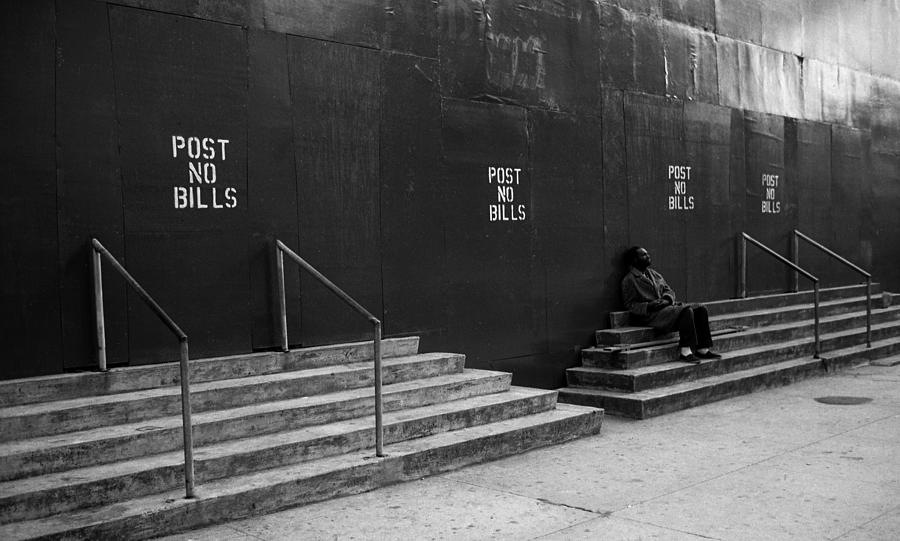 Black And White Photograph - Post No Bills (from The Series "alone") by Dieter Matthes