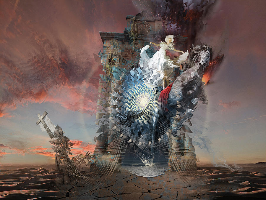 Post-tribulation Rapture or Seventh Horseman of Apocalypse Digital Art by George Grie