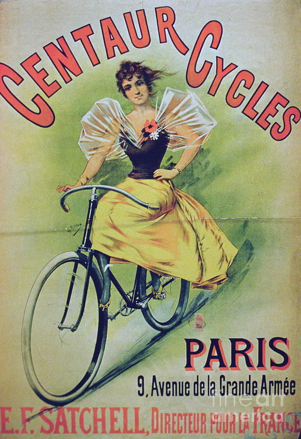 Poster Advertising 'centaur Cycles', Paris Drawing by French School ...