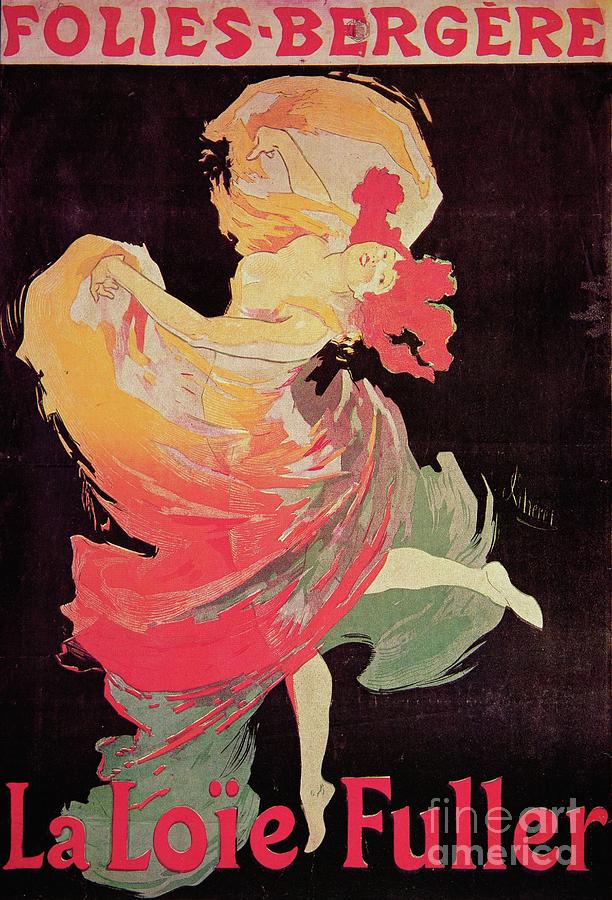 Poster Advertising La Loie Fuller At The Folies Bergere Painting by Jules Cheret