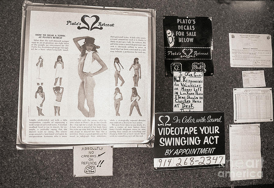 Poster Advertising Swingers Sex Club Photograph by Bettmann