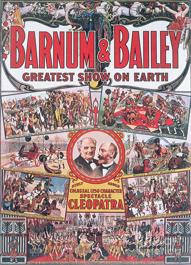 Poster Advertising The North American Circus Barnum And Bailey, 1912 Painting by American School