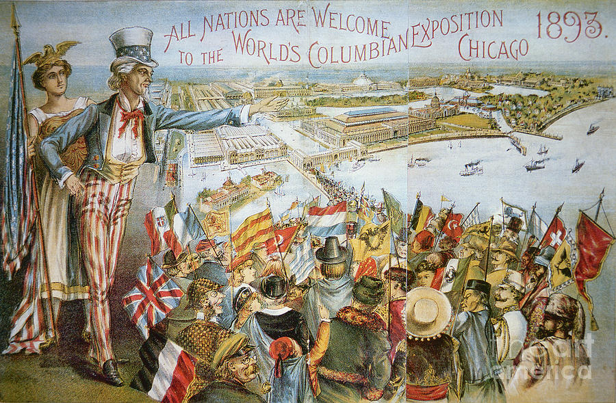 Poster Advertising The World's Columbian Exposition, Chicago 1893 ...