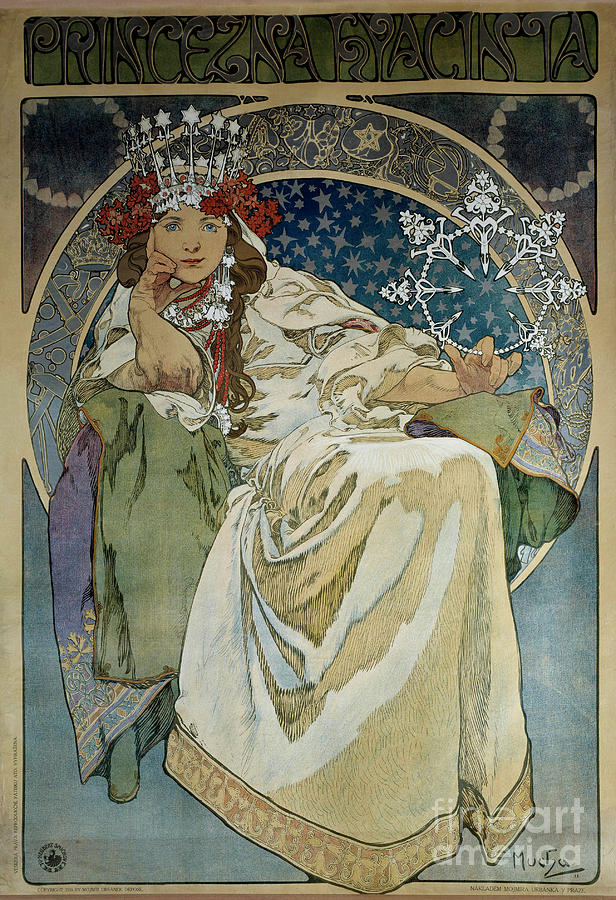 Alphonse Mucha Drawing - Poster By Alphonse Mucha by Alphonse Marie Mucha