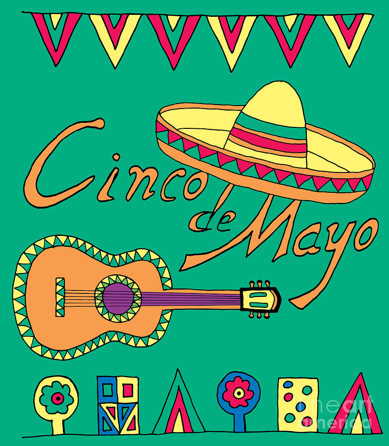 Symbol Digital Art - Poster For Fiesta Time With Colorful by Romas photo Symbol Digital Art - Poster For Fiesta Time With Colorful by Romas photo