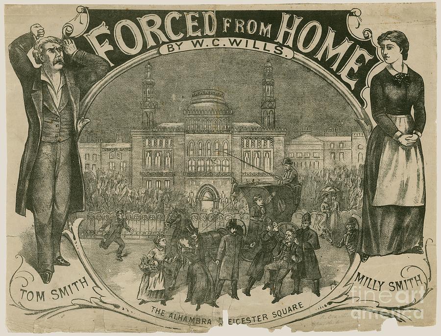Poster For Forced From Home By W C Wills, The Alhambra, Leicester Square, London Drawing by English School
