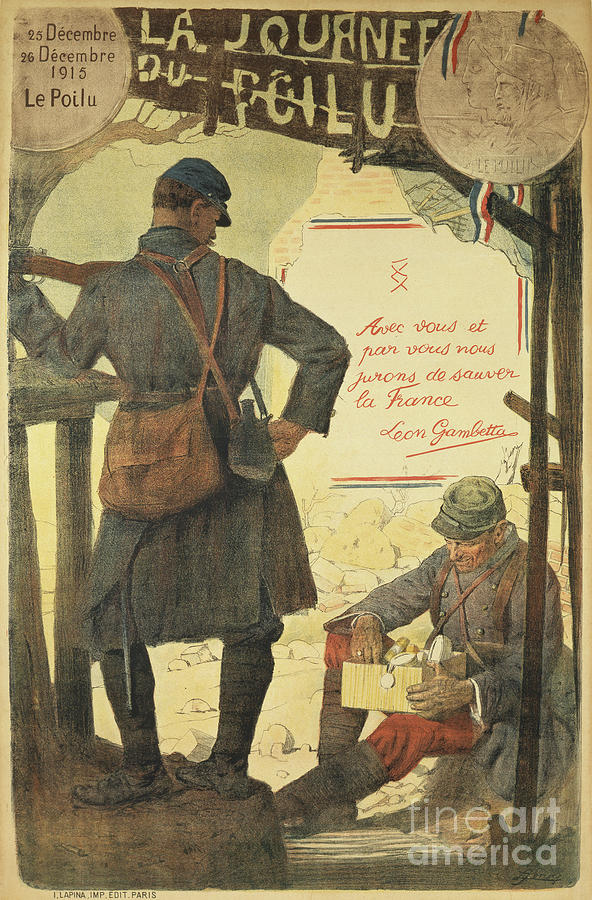 1910s Drawing - Poster For “la Journée Du Poilu - 25 Et 26 Décembre 1915, 1915 by French School