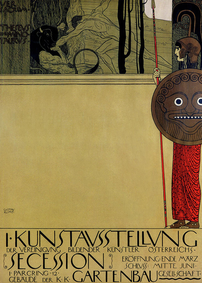 Poster for the First Exhibition of the secession Painting by Gustav Klimt
