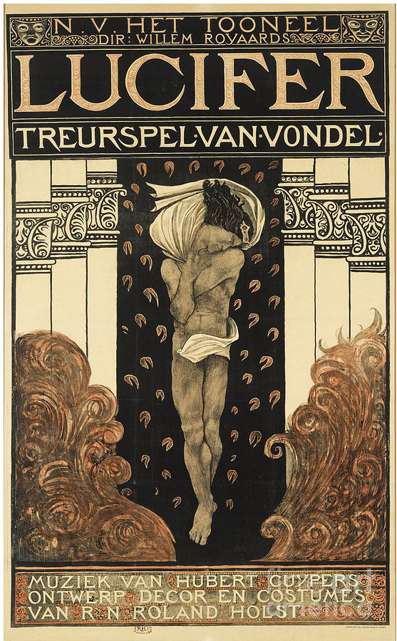Poster For The Play Lucifer, 1910 Drawing by Heritage Images