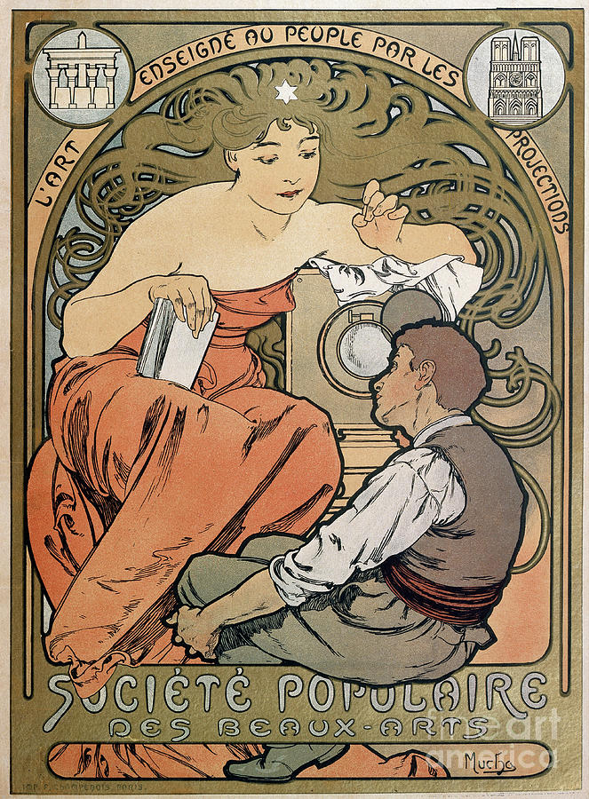 Poster For The Societe Populaire Des Drawing by Heritage Images