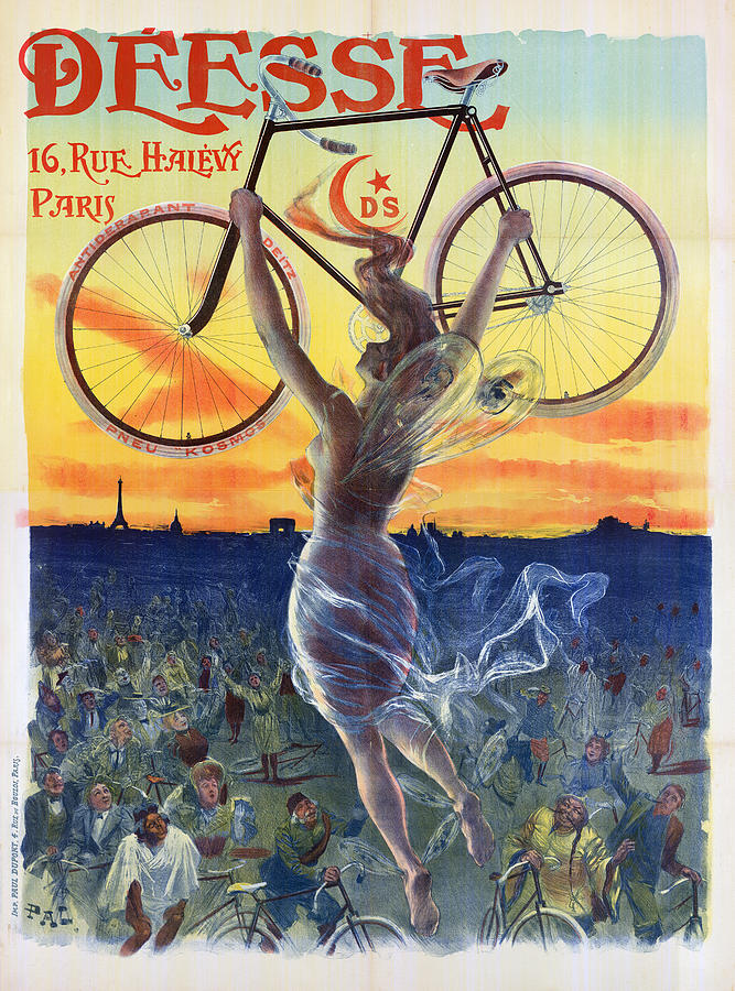Poster Of Goddess With Bicycle Photograph by Graphicaartis