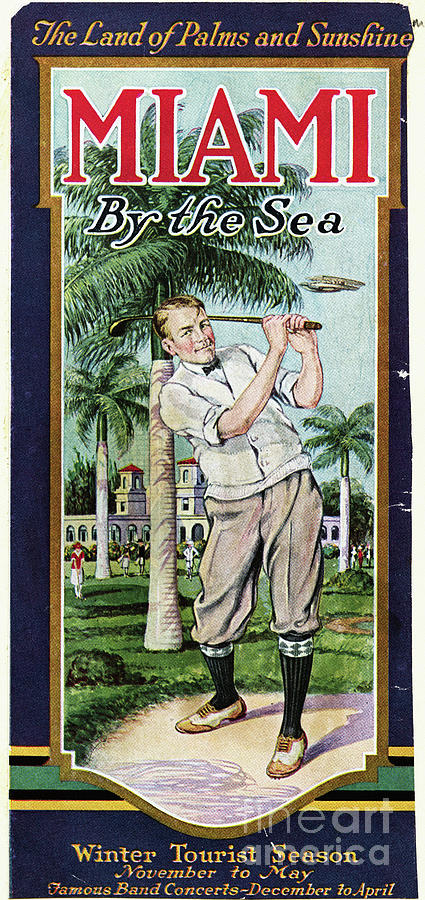 Poster Of Golfer In Miami Photograph by Bettmann