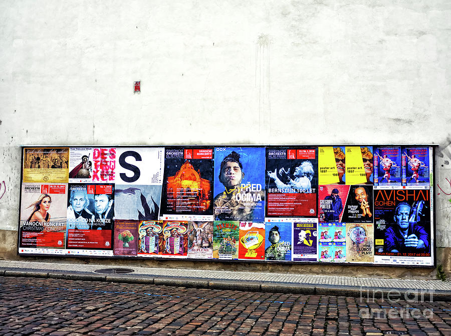 Posters in Mala Strana Prague Photograph by John Rizzuto