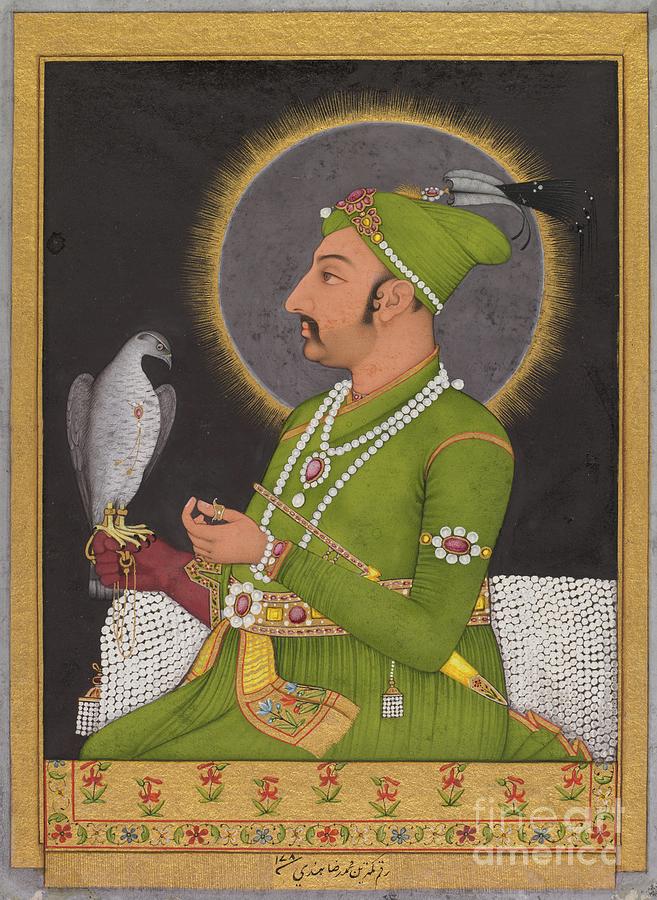 Posthumous Portrait Of The Mughal Drawing by Heritage Images