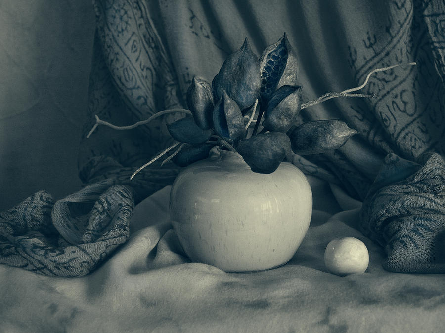 Pot and Pods Still Life by Sandra Selle Rodriguez Pot and Pods Still Life by Sandra Selle Rodriguez