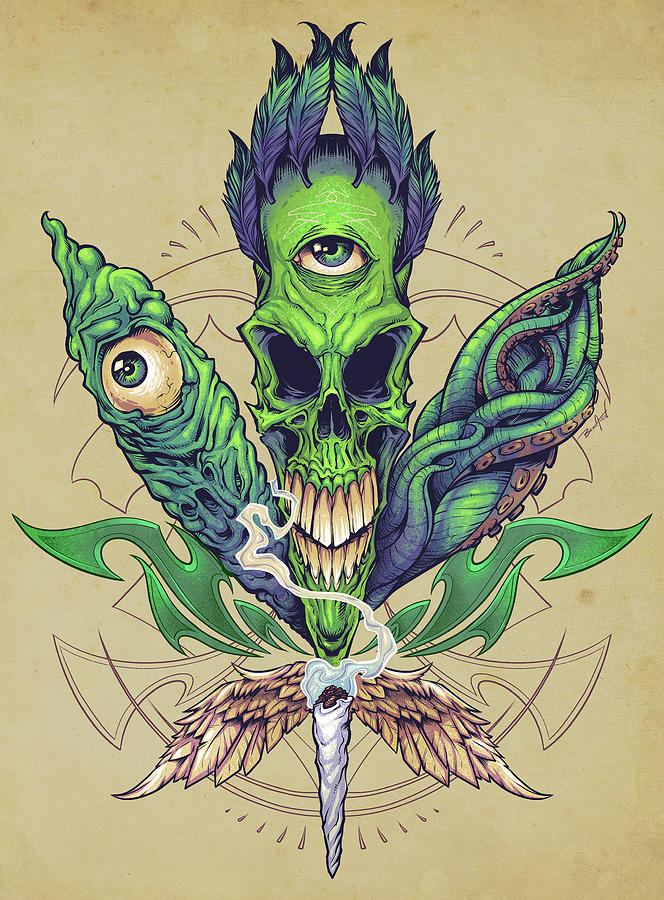 Cannabis Plant Pencil Illustration | Healthcare Illustrations ~ Creative  Market