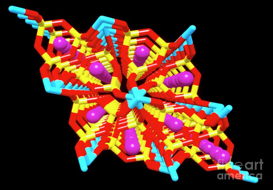 Potassium-titanium-silicon- Oxide Crystal Photograph by Biosym Technologies, Inc./science Photo Library