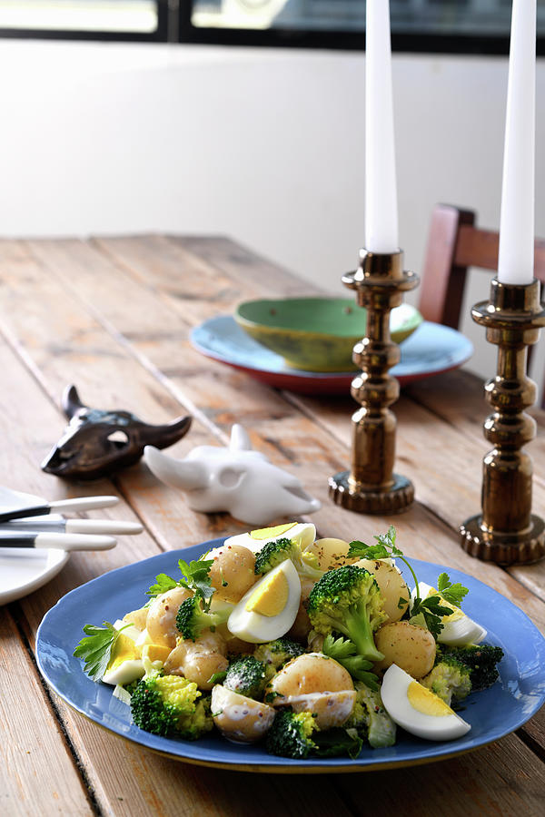 Potato, Broccoli And Egg Salad Photograph by Great Stock!