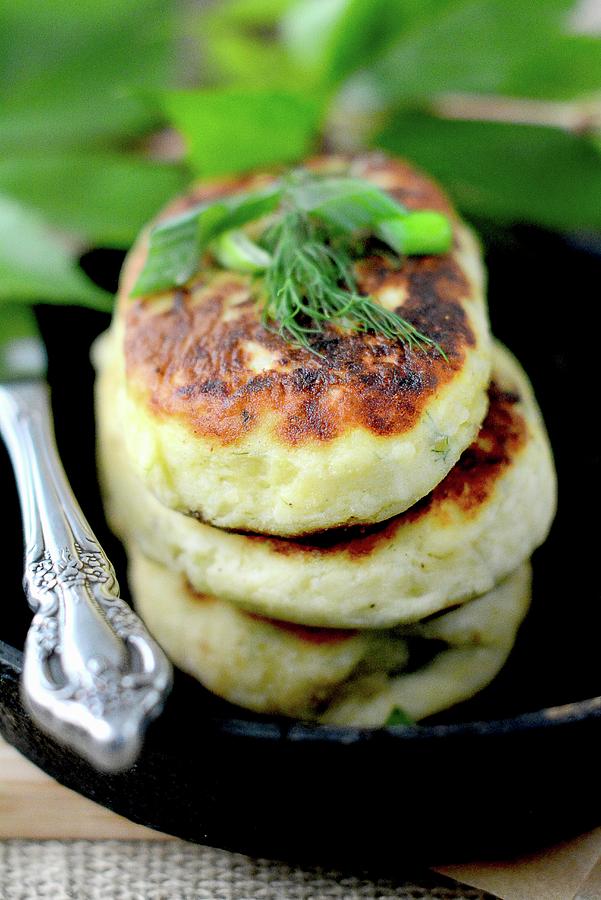 Potato Chops meat-stuffed Indian Potato Pancakes Photograph by Dorota Piekarska