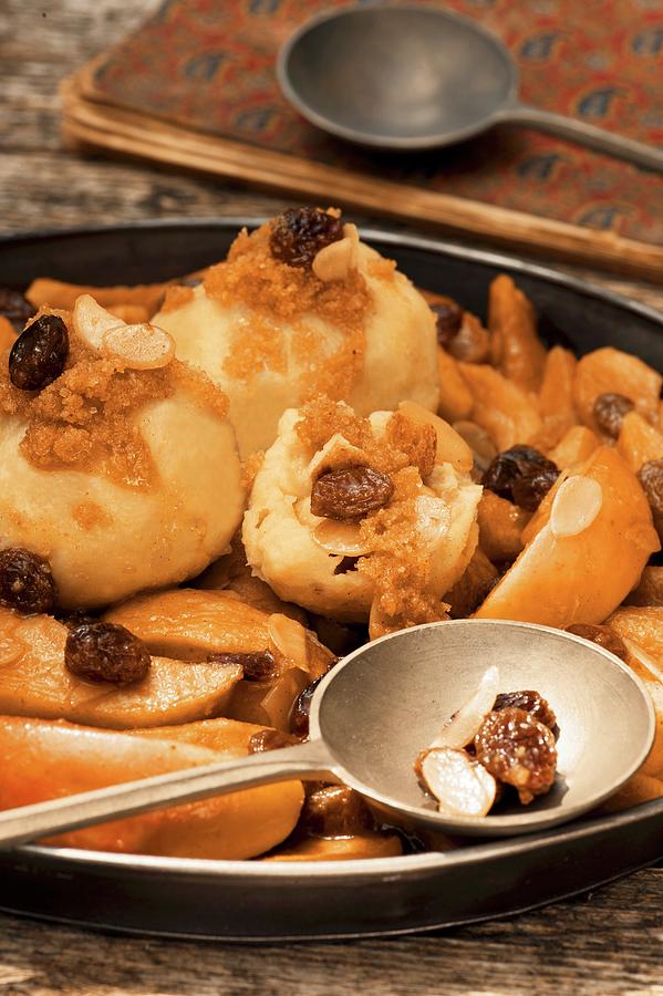 Potato Dumplings With Baked Apple Compote Photograph by Elisabeth Berkau
