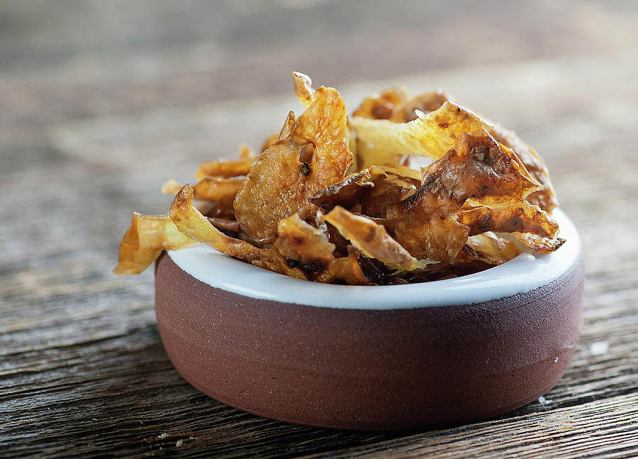 Potato Skin Chips Photograph by Framed Cooks Photography
