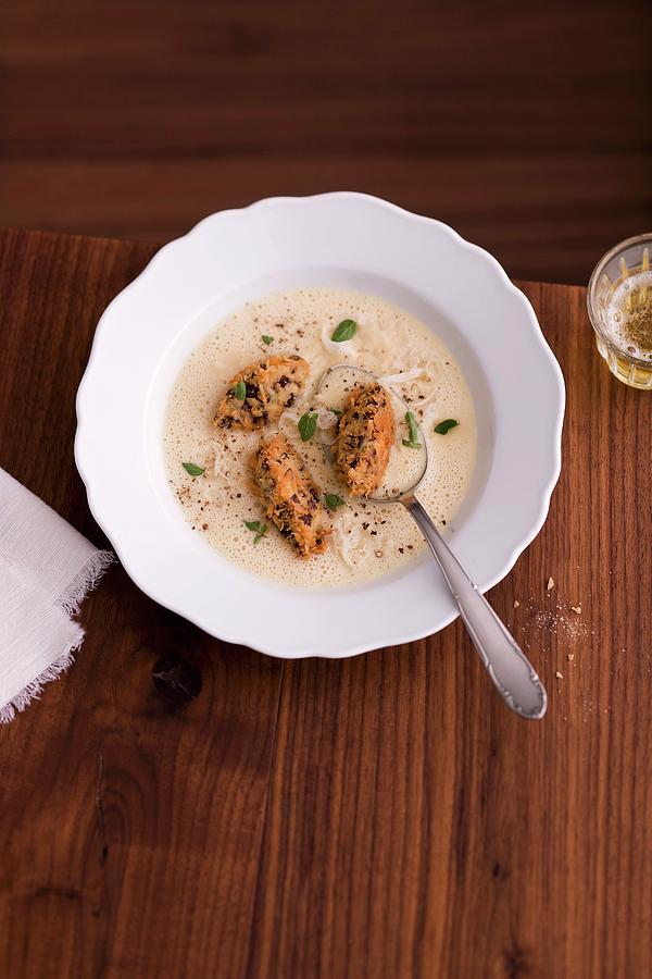 Potato Soup With Dumplings Photograph by Michael Wissing