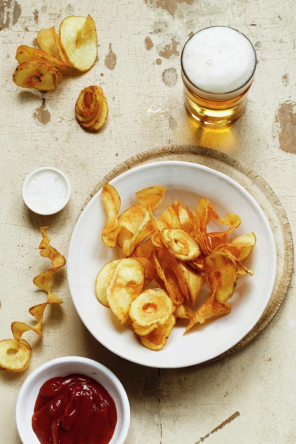 Potato Spirals With Ketchup Photograph by Sporrer/skowronek