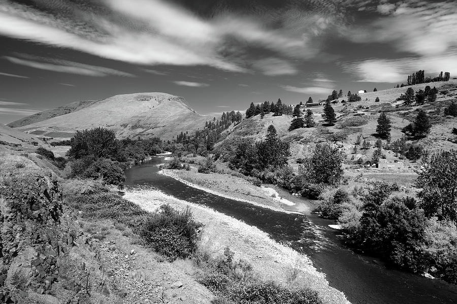 Potlatch Creek In North Idaho - Black Photograph by Theodore Clutter