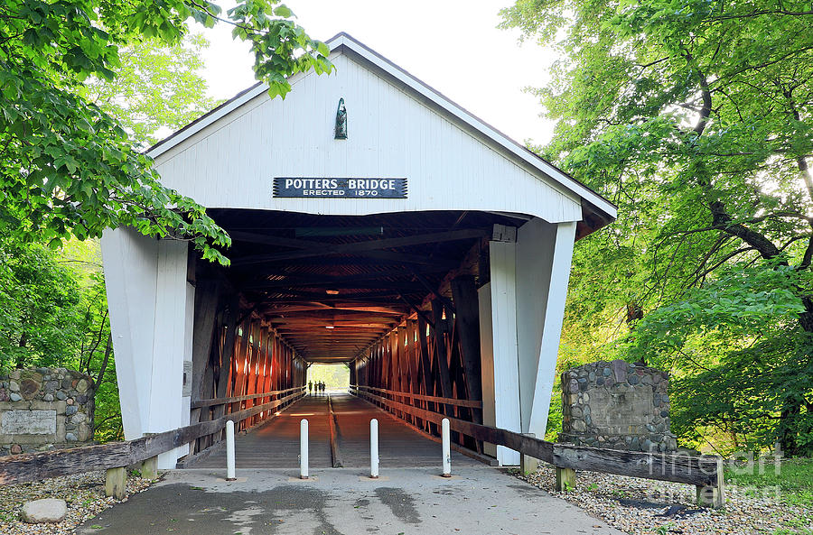 Potters Covered Bridge Noblesville, Indiana 212 Photograph by Steve