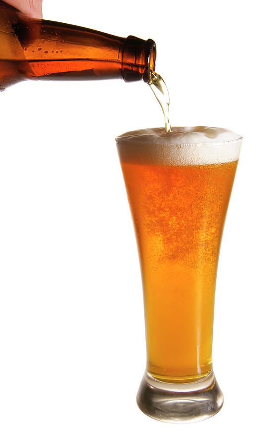 Pouring Beer Wclipping Path Photograph by Doug4537