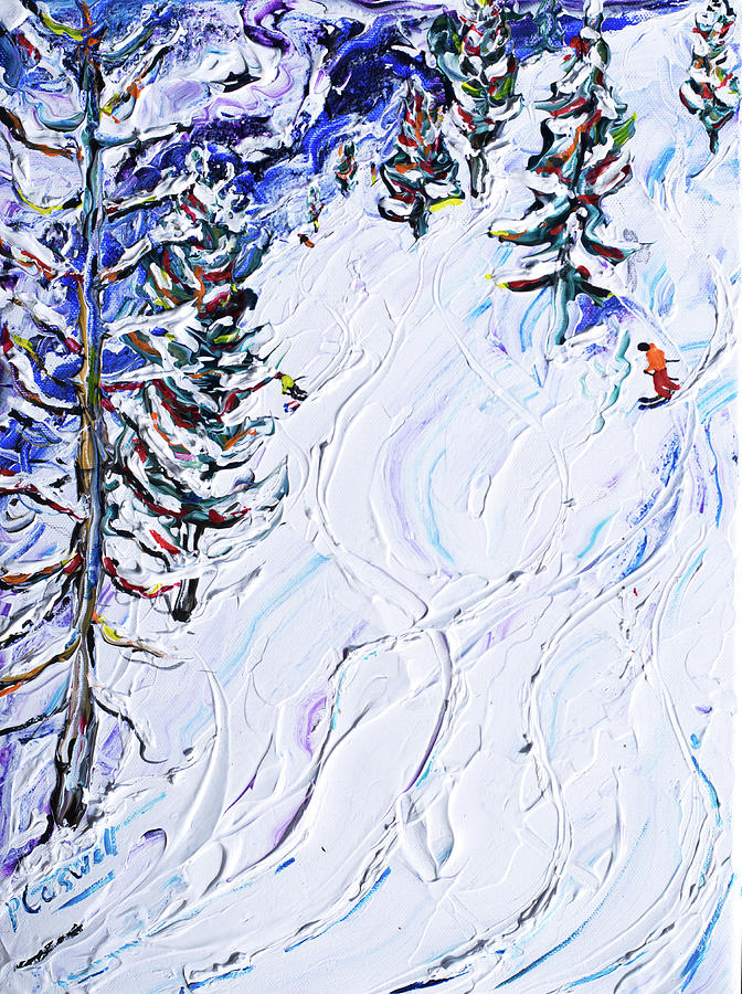 Powder at Les Arcs Ski Print by Pete Caswell Powder at Les Arcs Ski Print by Pete Caswell