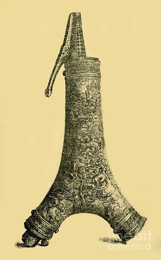 Powder Flask Drawing by Print Collector