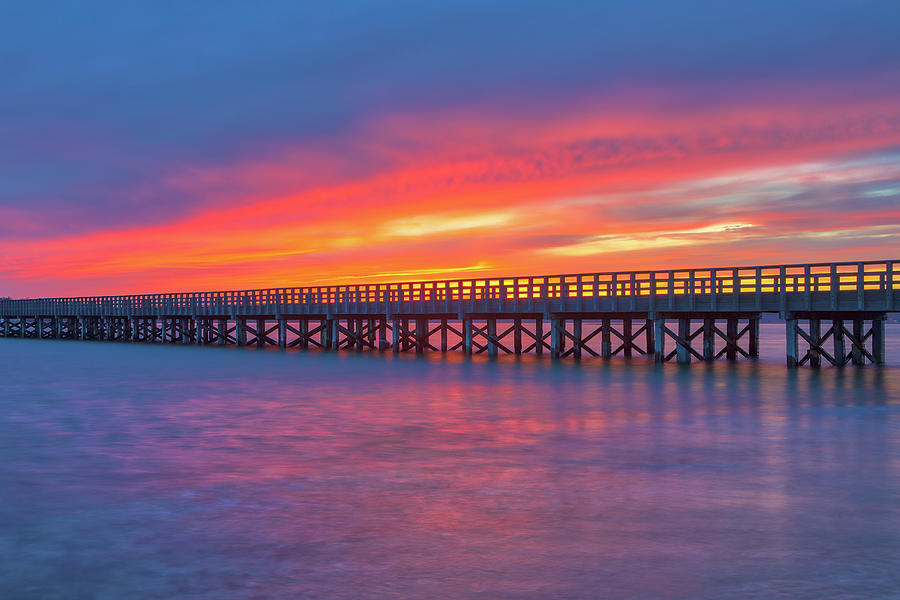 Sunset Photograph - Powder Point Bridge by Juergen Roth