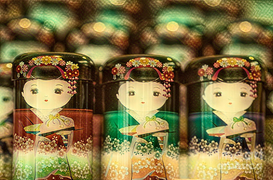 Powdered Green Tea Cans Mixed Media by Eva Lechner