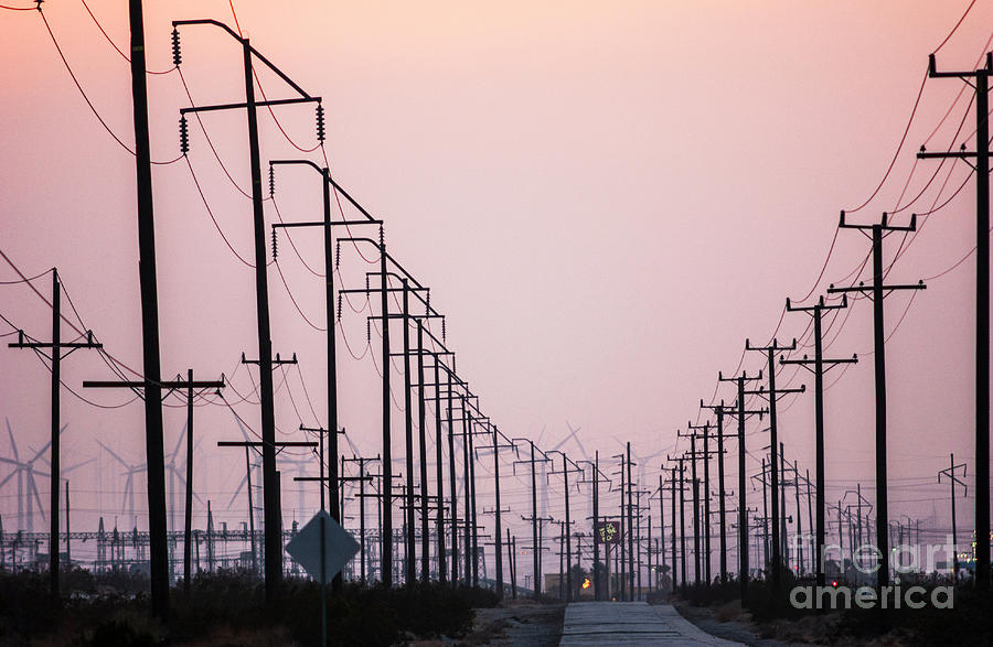 Power Lines California Photograph by Neptune - Amyn Nasser Photographer