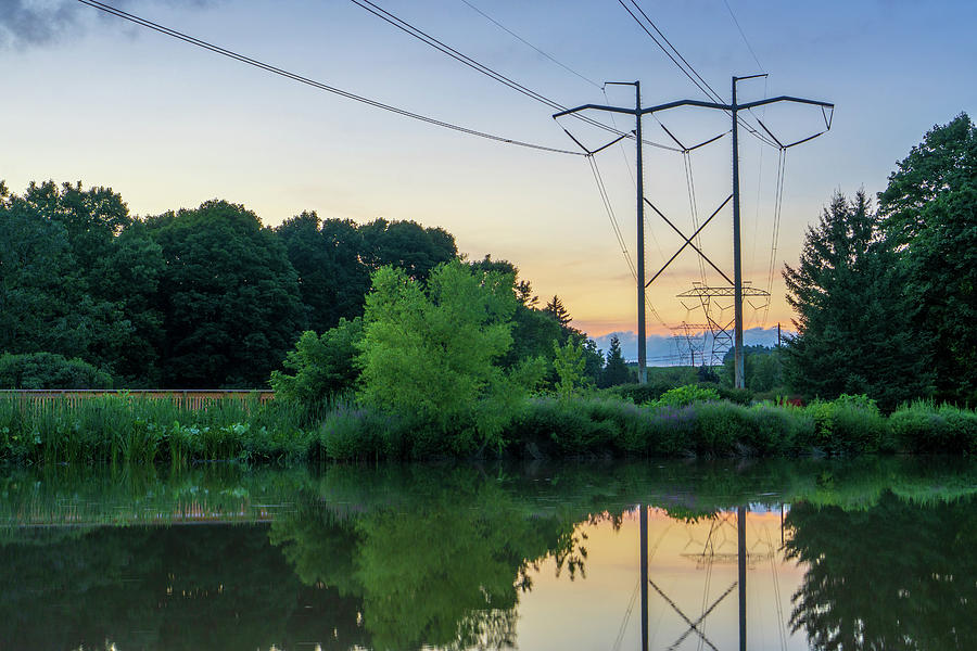Power Pylons Over A River by Jason Fink Power Pylons Over A River by Jason Fink