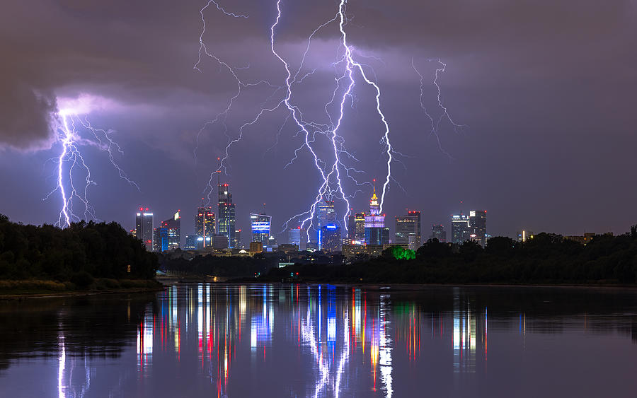 Storm Photograph - Power Supply by Marcin Pietraszko