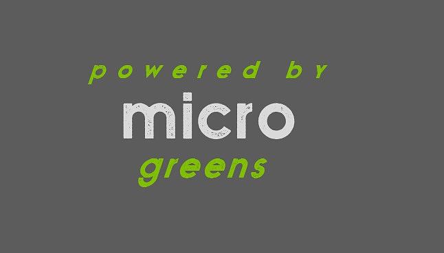 Powered by microgreens - green and gray Drawing by Charlie Szoradi