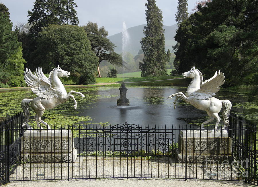 Powerscourt House Terrace And Fountain Photograph by Christiane Schulze Art And Photography