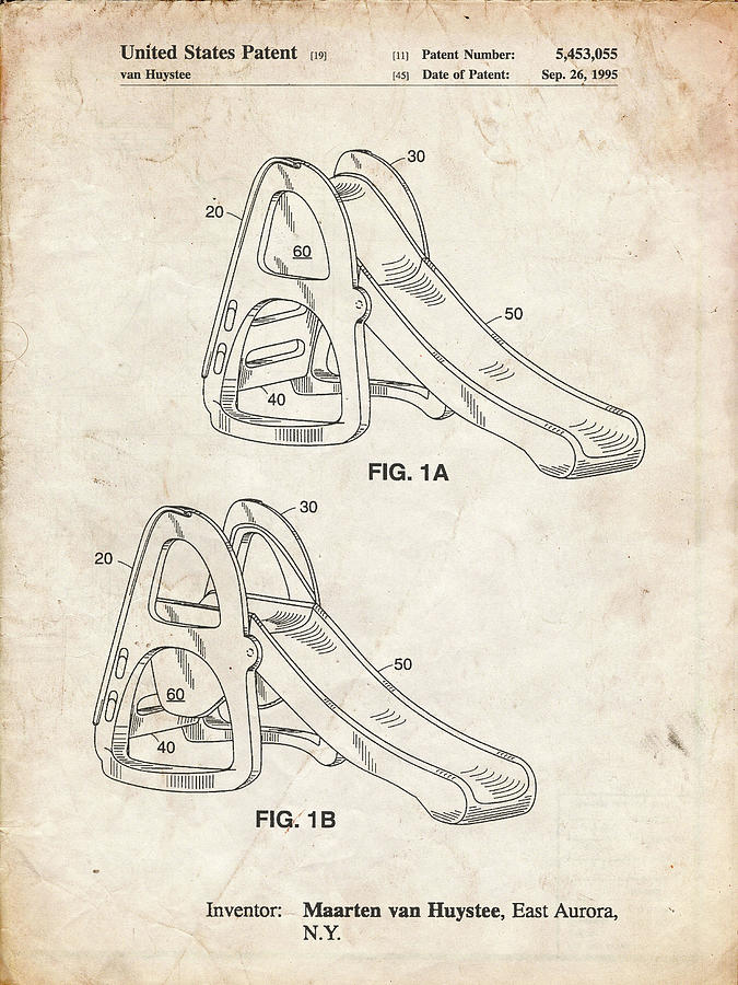 Patent Digital Art - Pp1039-vintage Parchment Slide Poster by Cole Borders