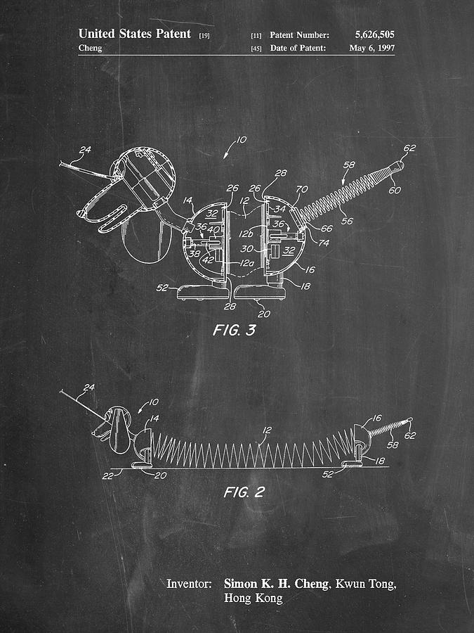 Slide Rule Digital Art - Pp1041-chalkboard Slide Rule Patent Poster by Cole Borders