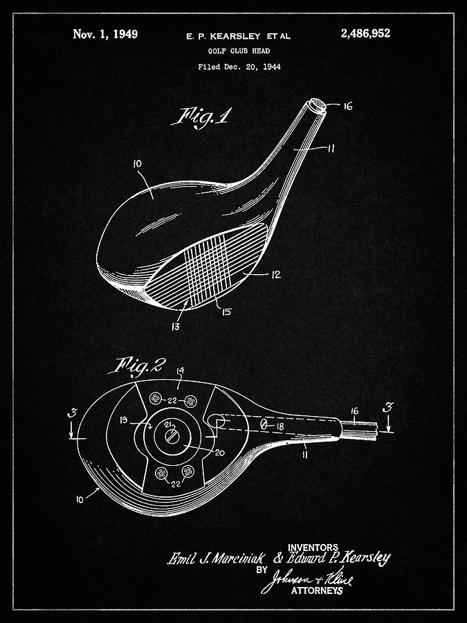 Sand Wedge Golf Club Vintage Patent Hand Drawing - Golf Club - Posters and  Art Prints