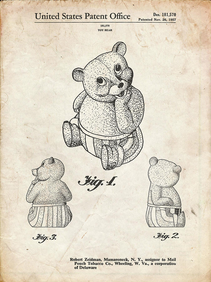 Teddy Bear Patent Poster 1920 - Patent Print, Wall Decor, Vintage Teddy  Bear, Teddy Bear Print, Antique Toys, Kids Room Wall Art