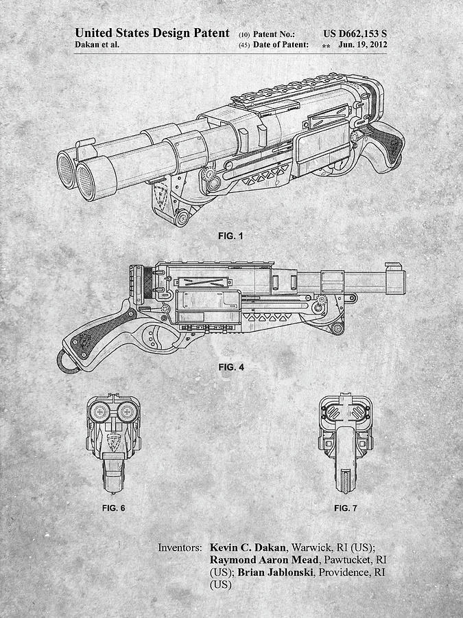 Pp1105-slate Toy Gun Poster Digital Art by Cole Borders - Fine Art America