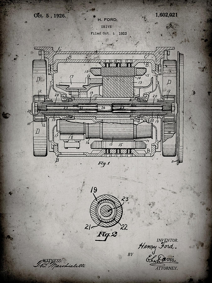 Train Decor Digital Art - Pp1110-faded Grey Train Transmission Patent Poster by Cole Borders Train Decor Digital Art - Pp1110-faded Grey Train Transmission Patent Poster by Cole Borders