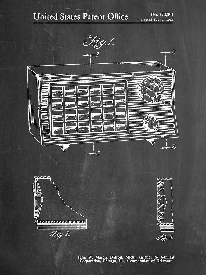 Pp1115-blueprint Tube Television Patent Poster Metal Print by Cole