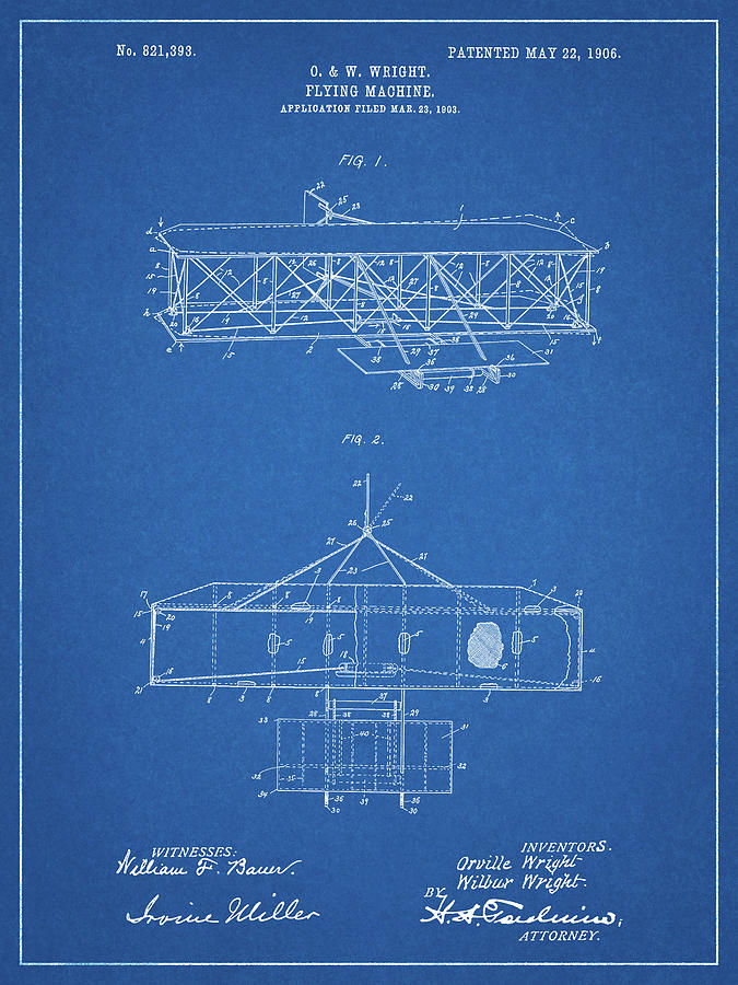 Pp1139-blueprint Wright Brothers Aeroplane Patent Digital Art by Cole Borders Pp1139-blueprint Wright Brothers Aeroplane Patent Digital Art by Cole Borders