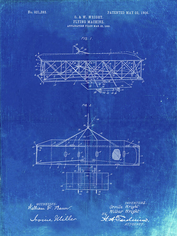 Pp983-blueprint Paper Airplane Patent Poster Digital Art by Cole