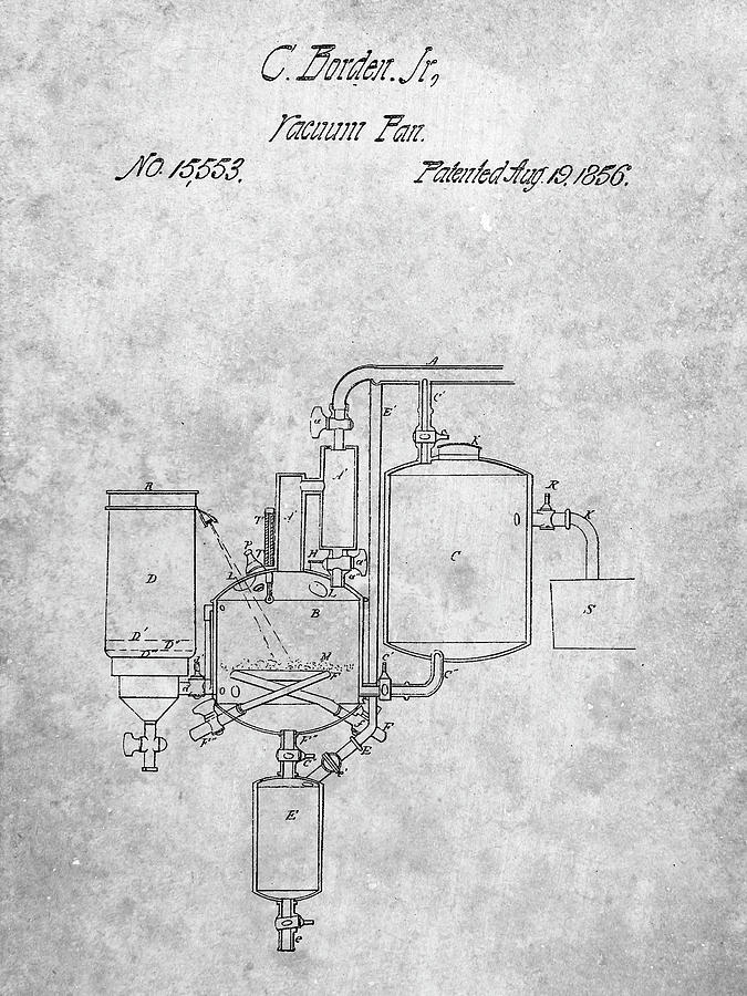 Objects Digital Art - Pp256-slate Pasteurized Milk Patent Poster by Cole Borders
